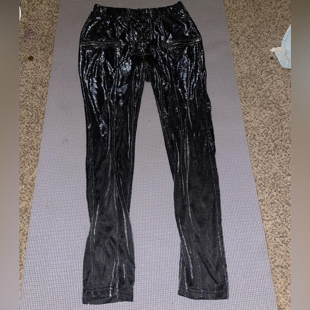 Fashion nova gun metal glitter pants